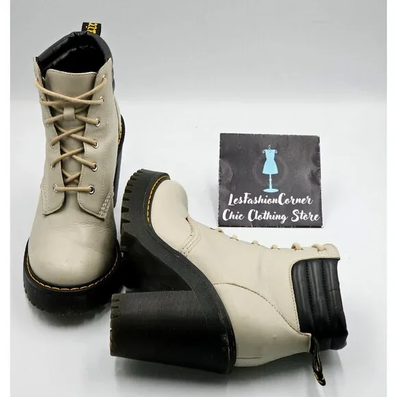 Dr. Martens Women's Beige Persephone Buttero Lace-Up Ankle Boot Size 6 2833 - Picture 13 of 16